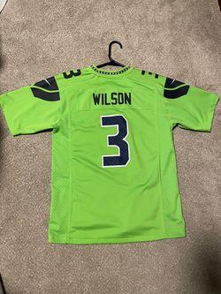 Women's Seattle Seahawks Russell Wilson Nike Neon Green Color Rush Legend  Jersey