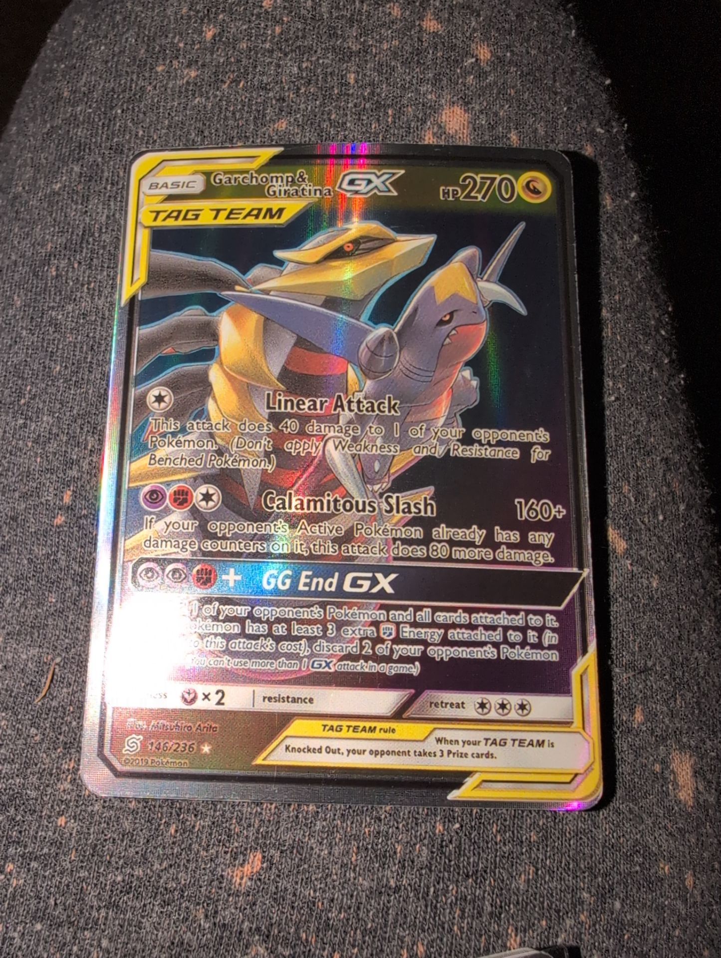 2019 garchomp and giratina GX
Holo