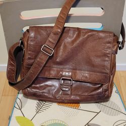 Jack Georges Handmade Full Grain Leather Crossbody Messenger Bag