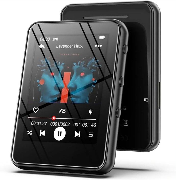 32GB Portable Music Player with Full Touch Screen, Built-in Speaker, FM Radio & Voice Recorder, Supports Up to 256GB MicroSD