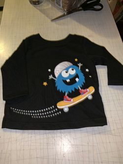 New baby Boy Long Sleeve Monster Tee 0-3months