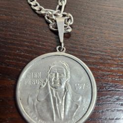 Silver Chain 925with The Silver Coin Great Shape 