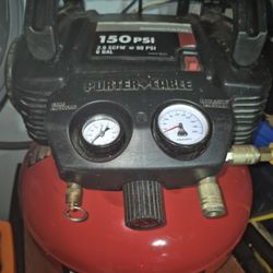 In perfect condition Porter Cable Pancake Air Compressor — 6 Gallon, 2.6 SCFM @ 90 PSI