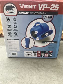 B-Air Vent VP-25 Air Mover High Velocity Fan