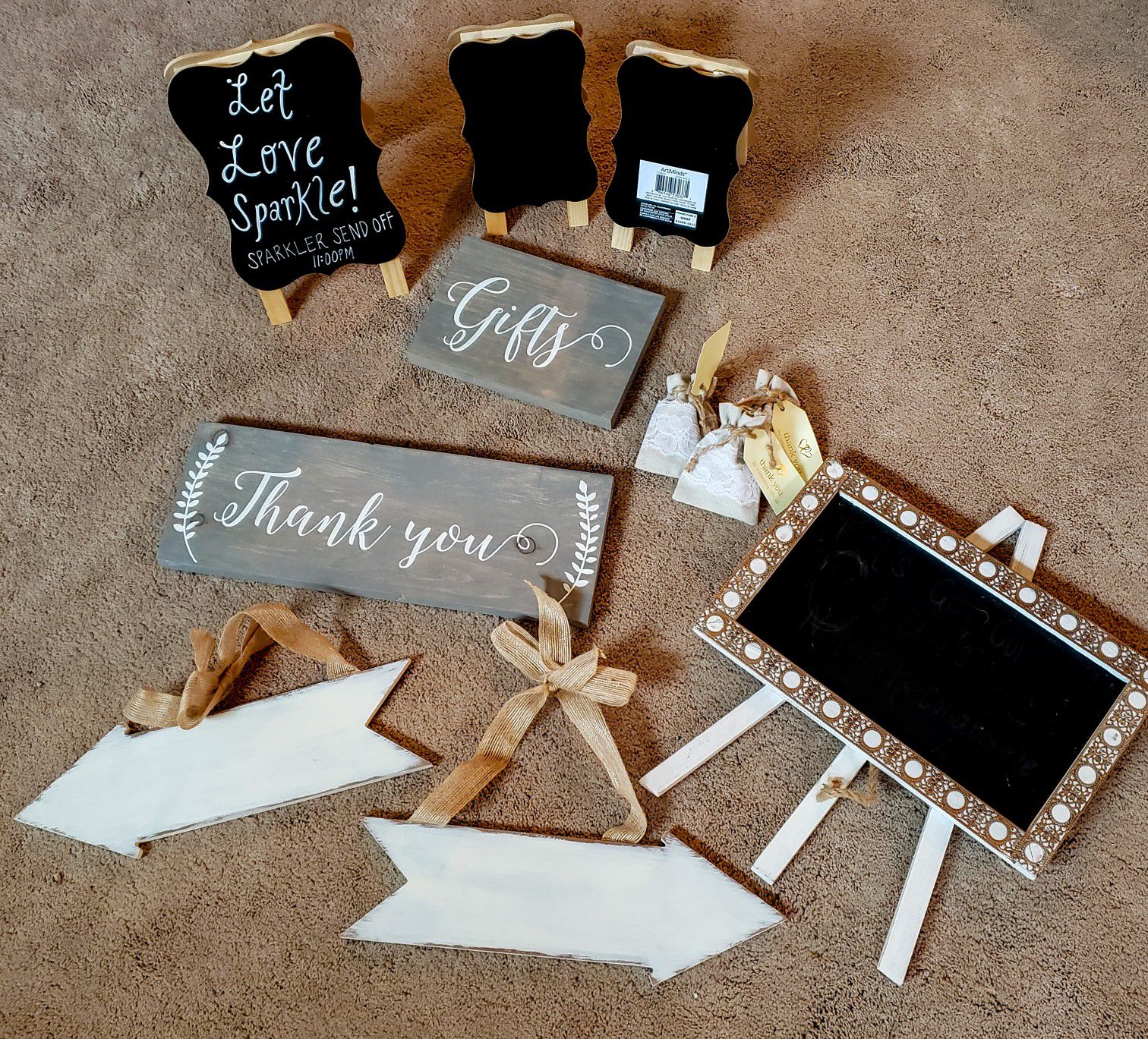 Wedding / party decor / table numbers and favors