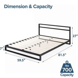 New Queen Low Profile Bed Platform