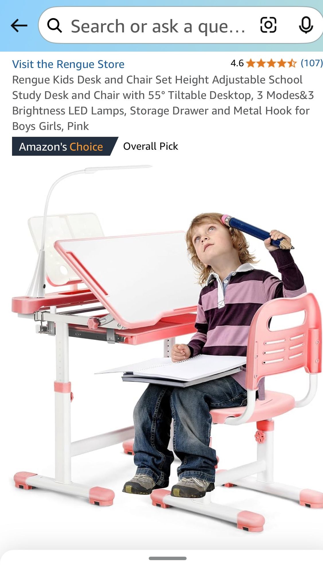 Kids Desk And Chair Set