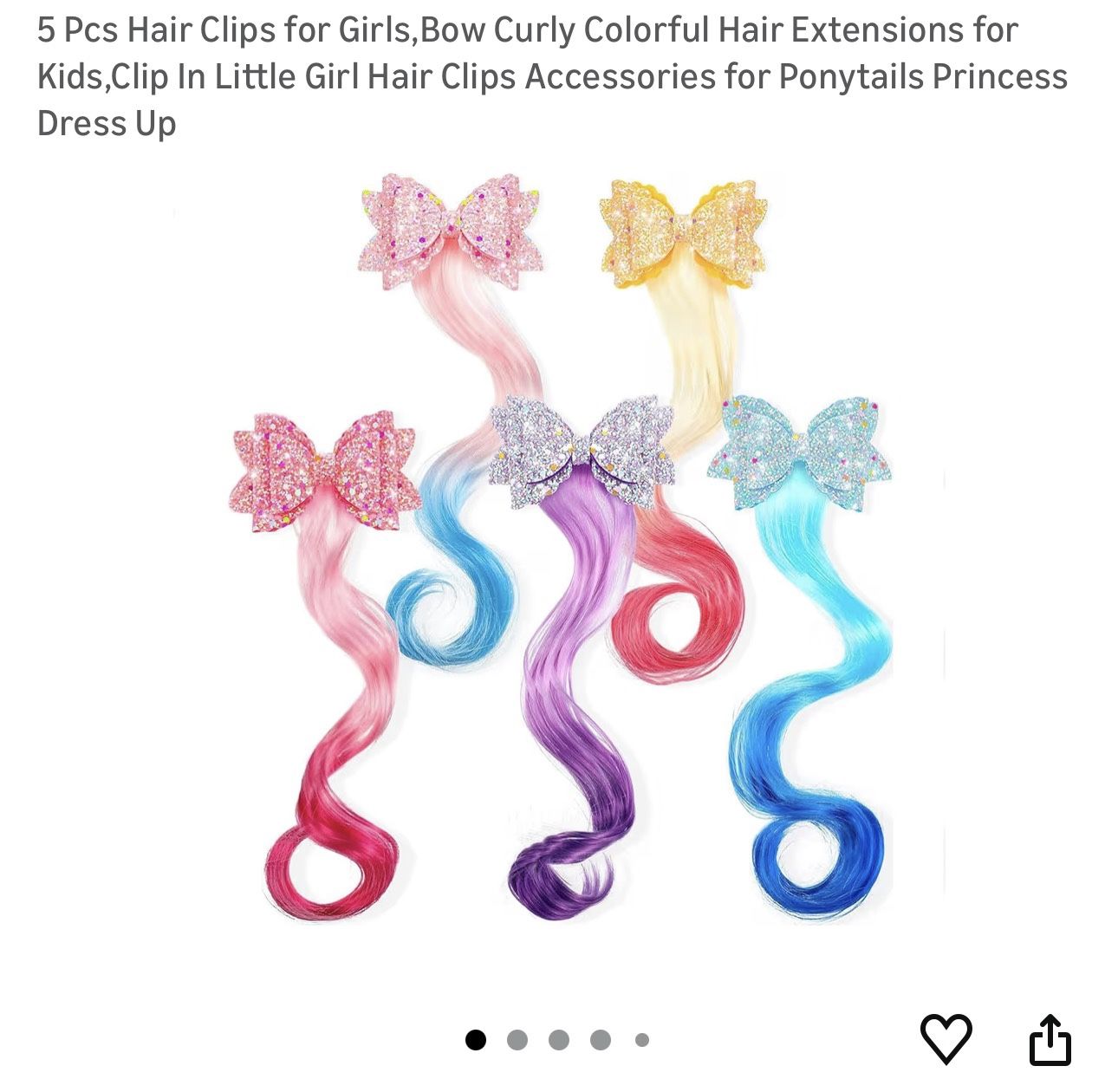 6 Unicorn Hair Clip For Girls