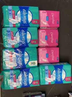 Always Pads and Carefree Liners Bundle Pack-New