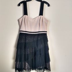 Black Tulle And Tan Dress By Frock! Tracy Reese - New Without Tags