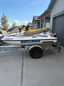 🚤 TWO SEA-DOO JET SKIS + DOUBLE TRAILER — 3-SEATER & SPORTY GS — TITLES IN HAND