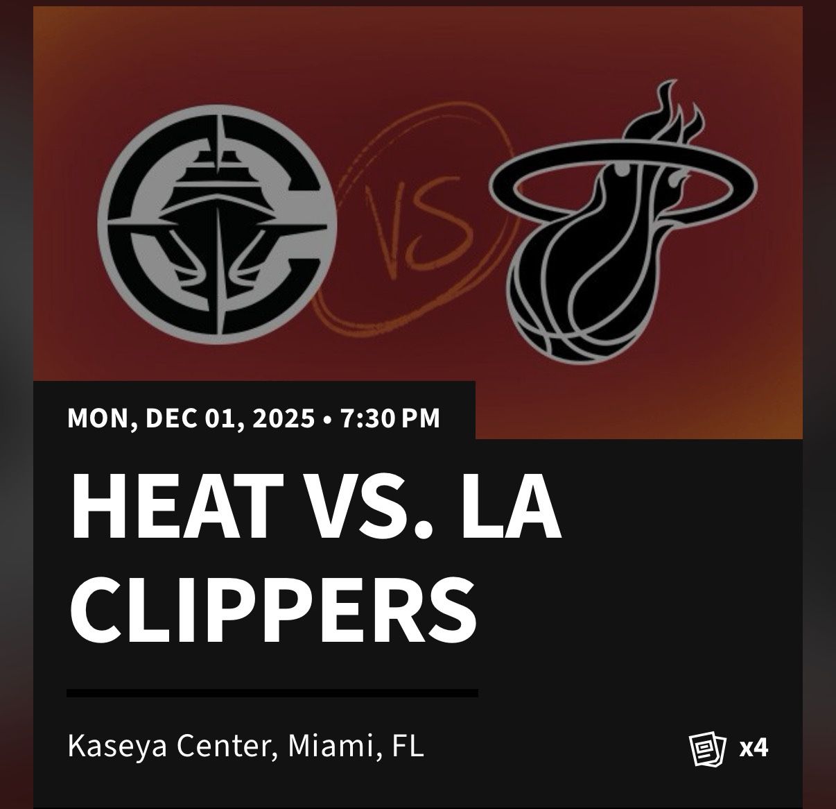 Miami Heat Vs LA Clippers Tickets 