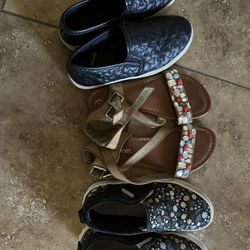 3 Pairs Size 13 Little Girls Shoes 