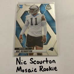 Nic Scourton Carolina Panthers DE Mosaic Rookie Card.