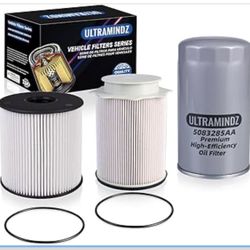 Fuel Filter Water Separator Oil Filter for Ram 2500 3500 4500 5500 6.7L 2019-2024 for Cummins Turbo Diesel Engine 68157291AA 68436631AA 5083285AA new 
