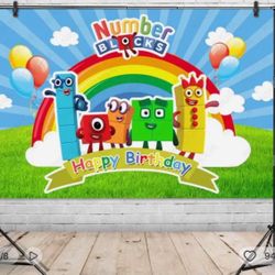 Number Blocks Vinyl Banner