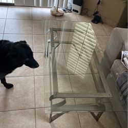 48x 24x 43 H Glass Coffee Table 
