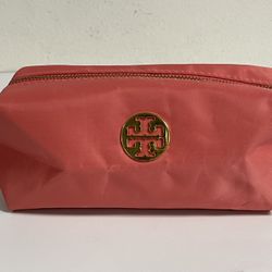 Tory Burch ~ Women's Make-Up Cosmetic Bag Pouch ~ 8" x 5" x 5" ~ Pink