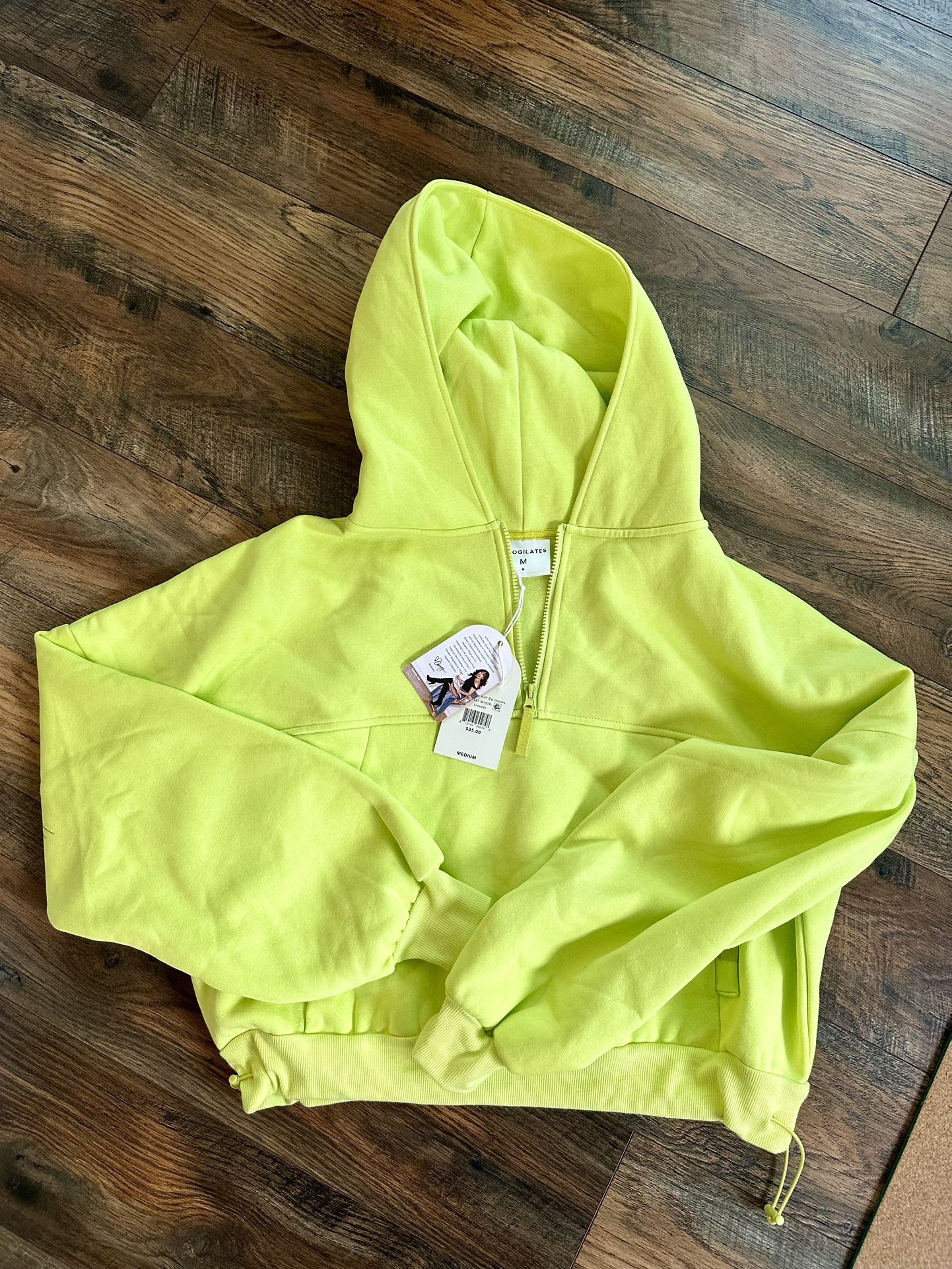 Blogilates Marshmallow Half Zip Hooded Sweatshirt M