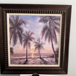 Z Gallerie Beach Painting Caribbean Waters