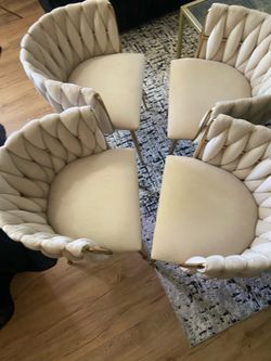Cream and gold chairs  200 obo