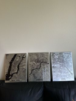 IKEA RJATTERYD Wall Art Set – New York, London & Paris