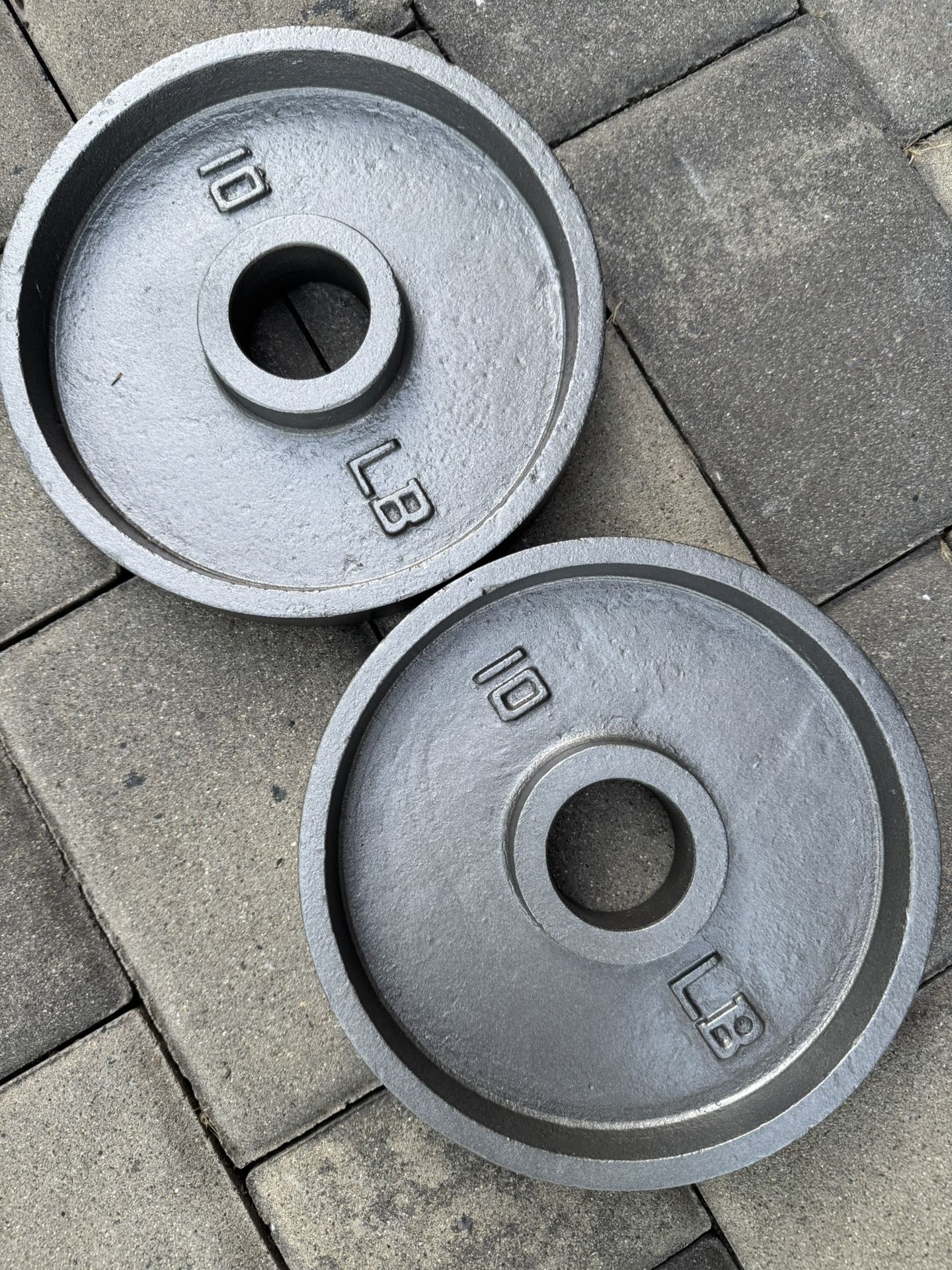 Pair of 10 pound Olympic weights