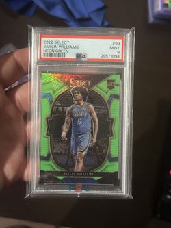 Jaylin Williams Rookie Select Neon Green /75