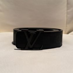 Black Checkered Louis Vuitton Belt  