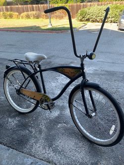Beach cruiser with ape hanger