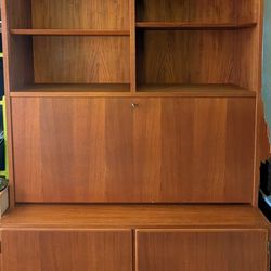 Pair of Danish MCM Teak Wall Units