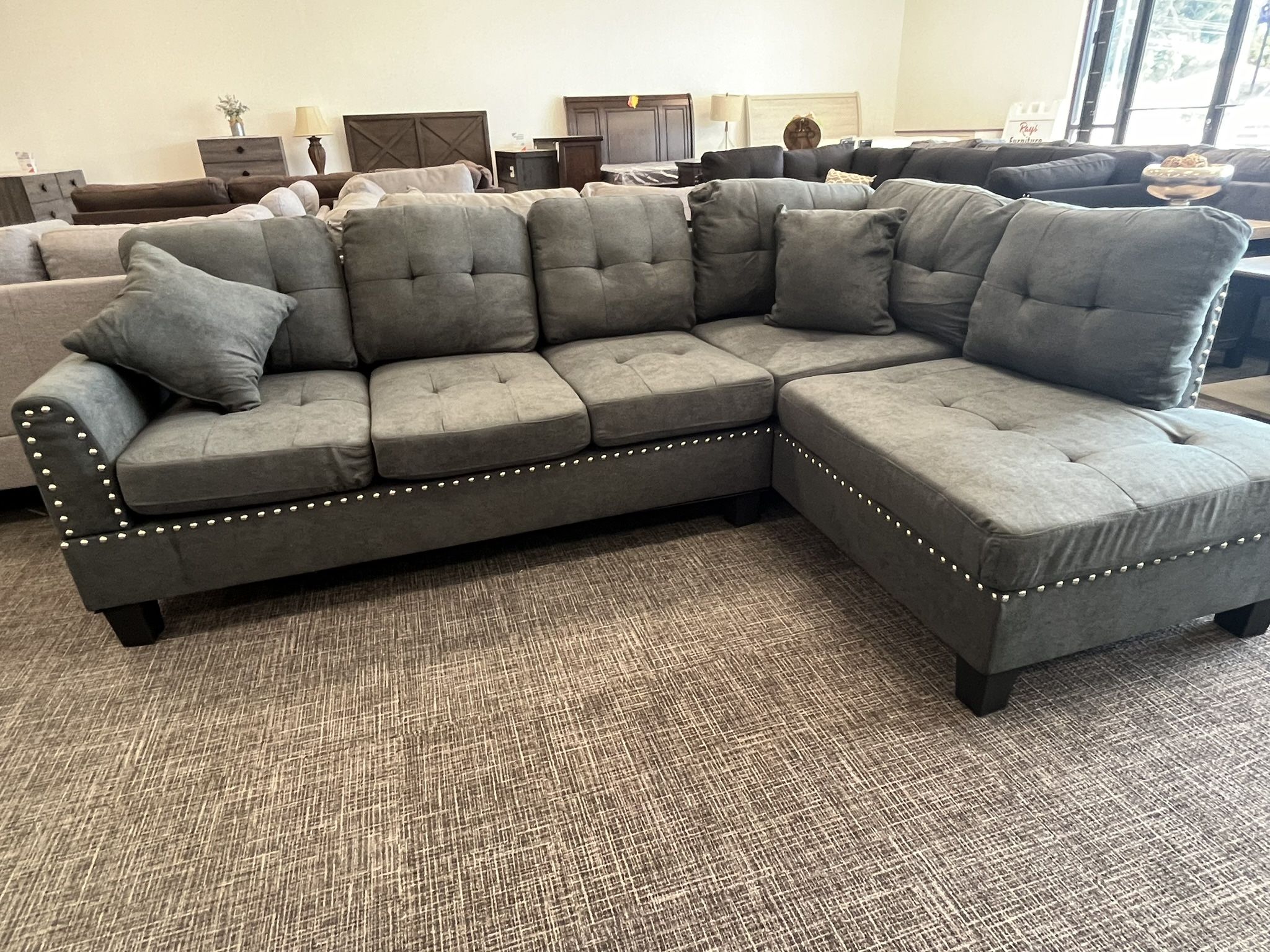 Gray Sofa Sectional Set- EZ $10 Down Payment Options Available
