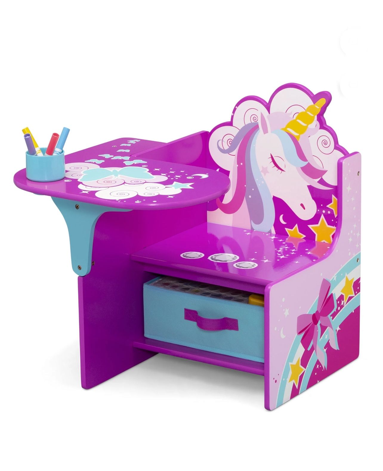 Unicorn Chair Desk with Storage Bin, Greenguard Gold Certified, New in Box