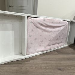 White Wooden Diaper Changing Topper/Top Tray