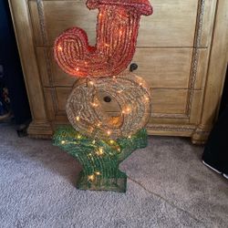 3 Ft Christmas Lighted Red, Green, Gold Outdoor / Indoor Christmas Sign 