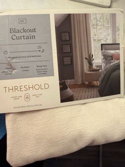 Blackout beige curtains 84”