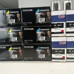 Lexmark Print Cartridges For X560 Printer (X560H2KG, X560H2MG, X560A2CG and X560A2YG)