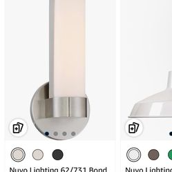 Nuvo Lighting 62/731 Bond 1 Light 10W LED Module (included) 850 Lumens Vanity and Wall with White