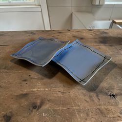 Studio Nova Mystic Cove Blue HA103 Square Plates 8.25” Set of 2 Modern