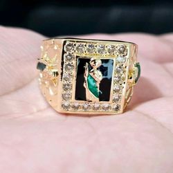 14k Gold Plated Saint Jude Ring