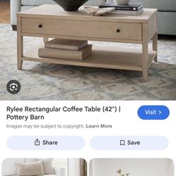 Pottery Barn Rylee Coffee Table And Media Console 