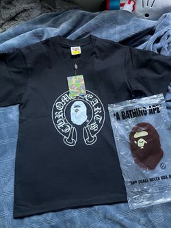 bape x chrome heart black tee