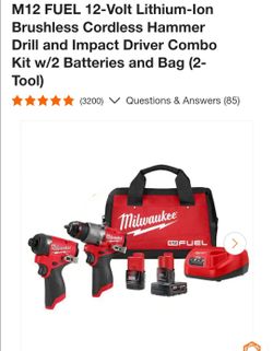 Milwaukee M12 FUEL Hammer Drill & Impact Driver Combo Kit