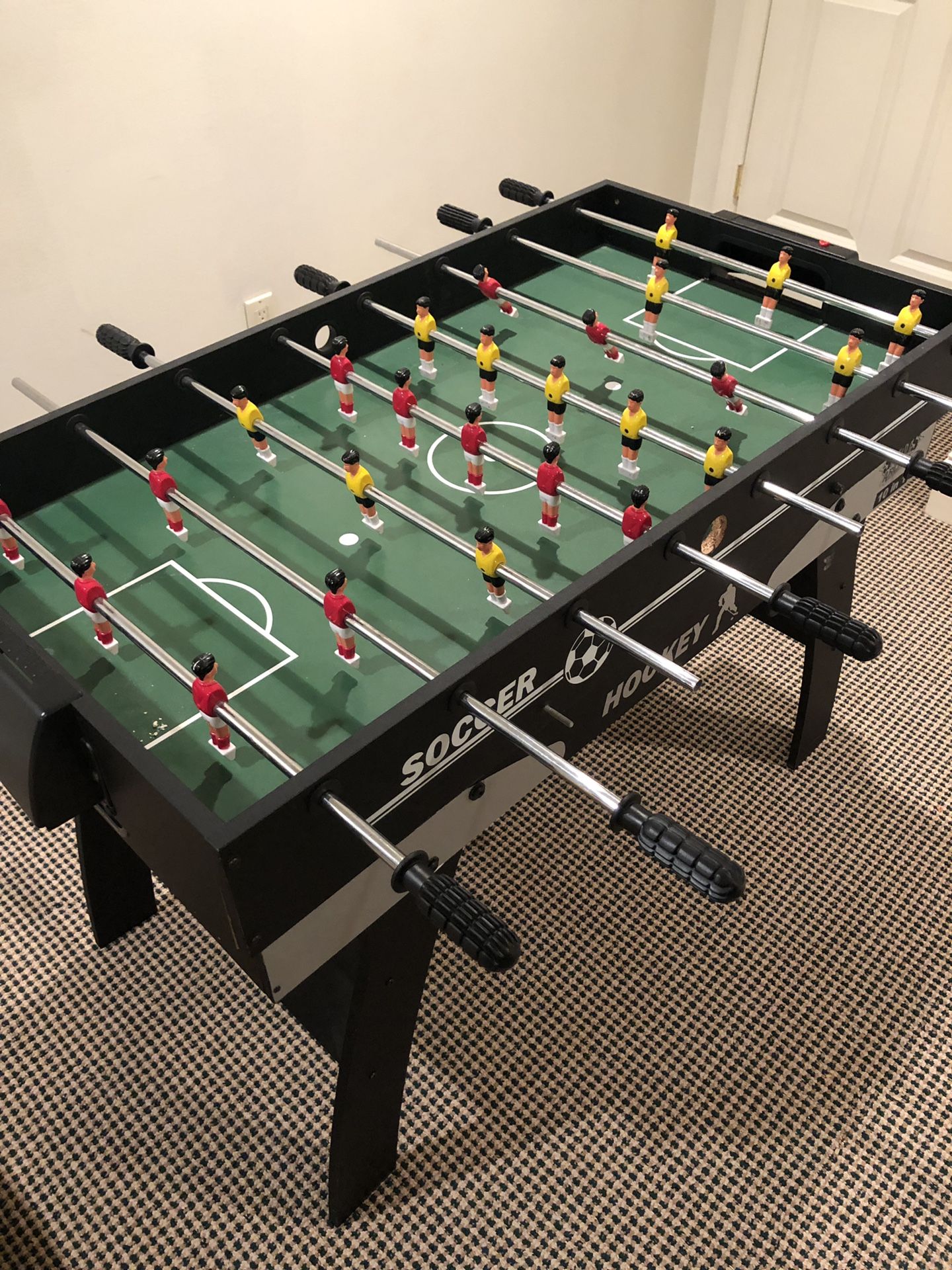 Fooseball and air hockey table