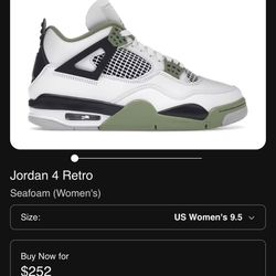 9.5 Woman Jordan Retro 4 