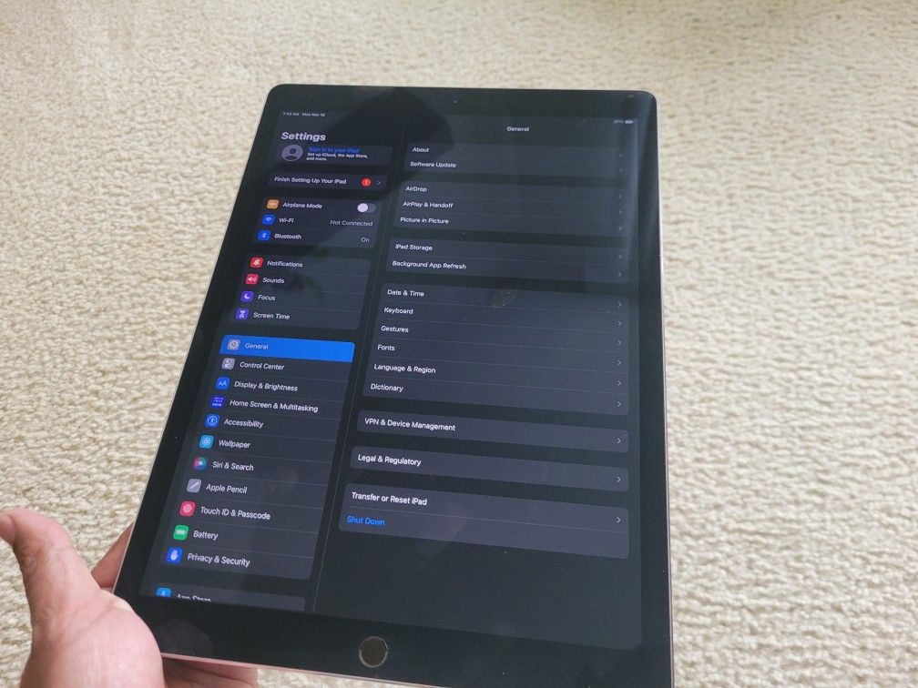 APPLE IPAD PRO 13" 1ST GEN UNLOCKED WIFI ONLY 128GB WORKING GREAT