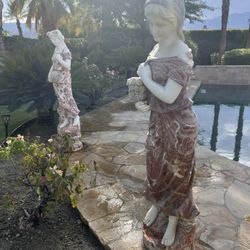 Elegant Marble “Four Seasons” Statue Set 5’ Tall