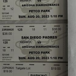 Padres Vs Diamondbacks 8/20 Sunday