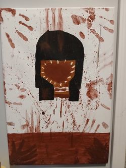 no face girl painting 