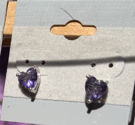 Purple Heart Posts Earrings $7